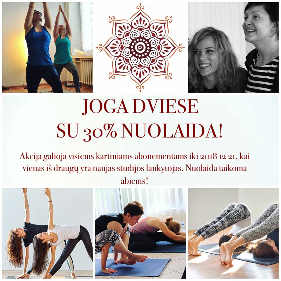 Ateikite į jogą dviese - gaukite nuolaidą abu! - Jogos studija Surya
